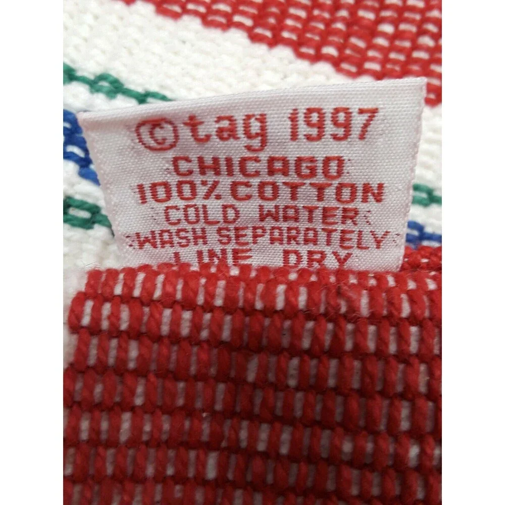 Tag Textiles India Heavy Tablecloth Woven Red Blue White Checkered 64x60